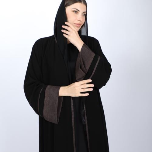 عباية لورين كريب ملكي بطرف بني لامية