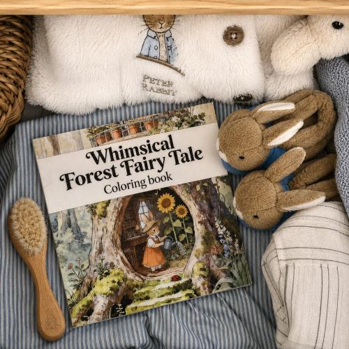 Whimsical fairytale colouring book
