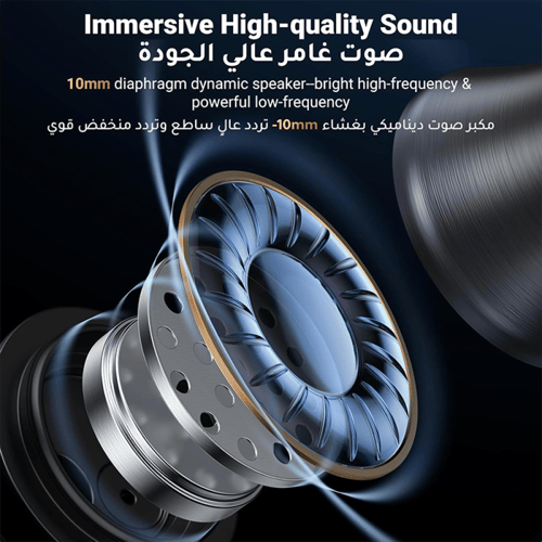 سماعة أذن يوجرين سلكية بوصلة USB-C - أسود