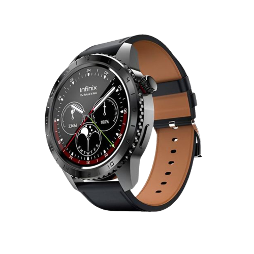 Infinix XWATCH N5 Pro XW5E - Leather + Silicone Black