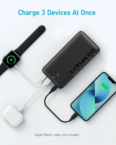 باور بانك 335 باوركور بمنفذين USB-A و منفذ PD20W ب...
