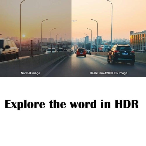 70mai - داش كام A200 HDR مزدوجة، 1080P HDR أمامي و...