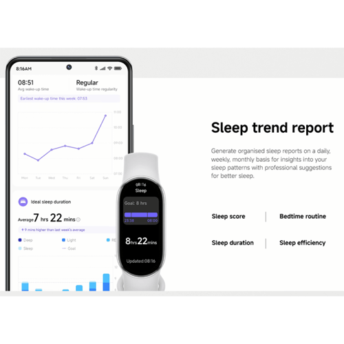 سوار ذكي شاومي باند 10 - اسود