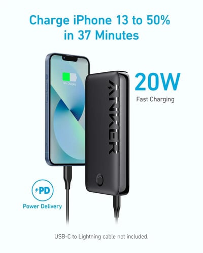 باور بانك 335 باوركور بمنفذين USB-A و منفذ PD20W ب...