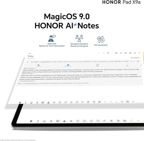 هونر باد X9a – تابلت 11.5 إنش، 8 جيجا رام، 128 جيج...