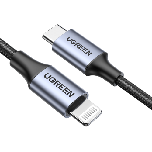 سلك شاحن يوجرين من USB-C إلى آيفون مضفر بطول 2 م -...