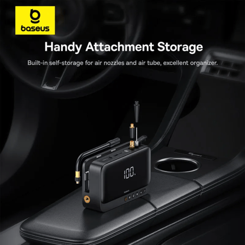مشغل سيارة بيسوس 4 في 1 ( مشغل سيارة + منفاخ هواء...