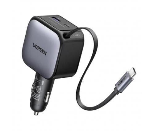 يوجرين شاحن سيارة سريع بمنفذين 60 واط مع كابل قابل...