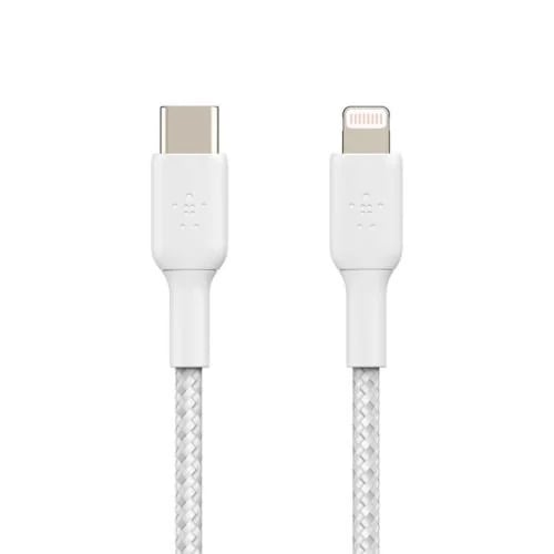 بيلكن كيبل USB-C إلى Lightning مضفر 2 متر - أبيض