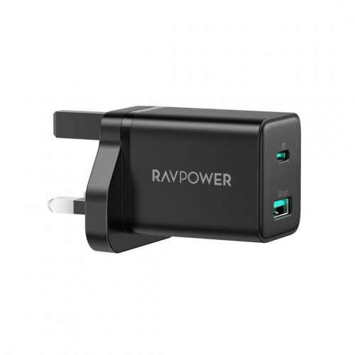 راف باور فيش جداري 30 واط بمنفذ تايب سي ومنفذ يو ا...