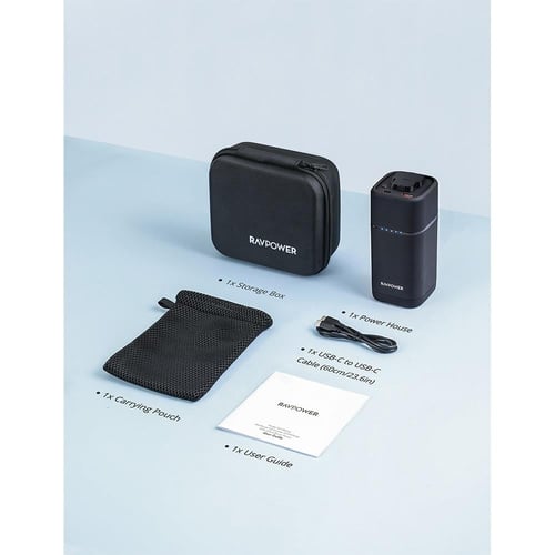 راف باور - شاحن متنقل حجم 20000 وقوة 80 واط مع منف...