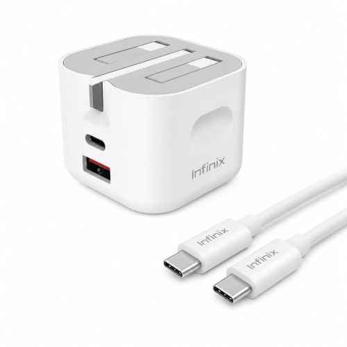 Infinix PD Fast Charger 20W 1A1C XC20UK2+XDC63 wit...