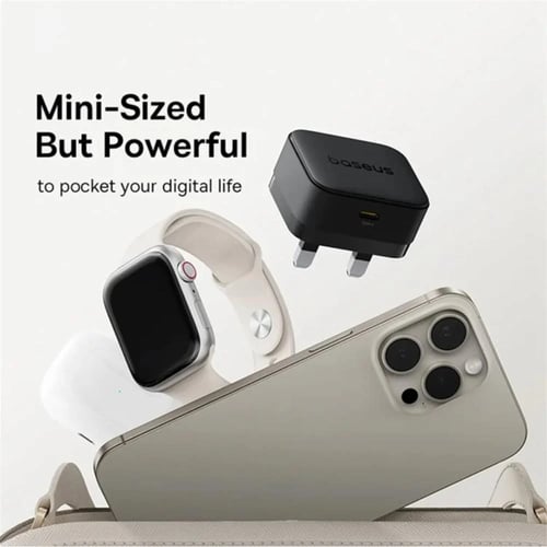 بيسوس - فيش جداري بمنفذ تايب سي بقوة 20 واط مع كيب...