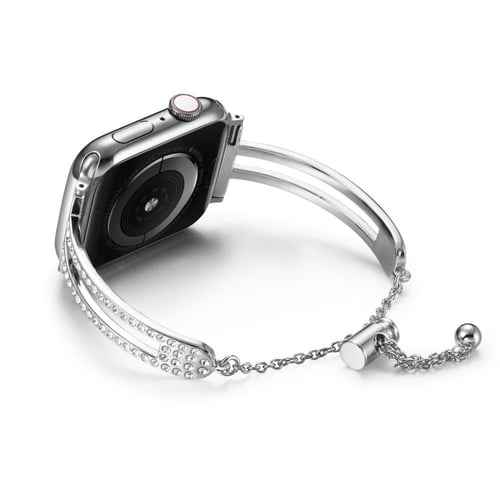 ريشن - RETION سوار نسائي ستانلس ستيل خام و مرصع لس...