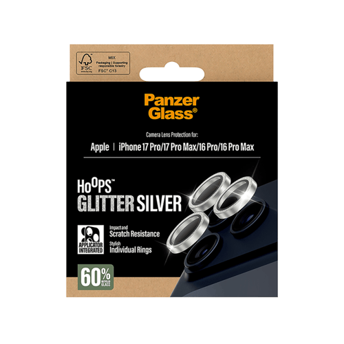 حماية كاميرا بانزر جلاس Hoops منفصلة إطار فضي ايفو...