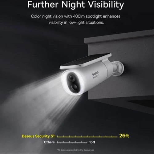 بيسوس - S1 outdoor كاميرا مراقبة خارجية بدقة 2K تع...