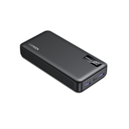 شاحن متنقل يوجرين بمنفذ USB-C ومنفذين USB بقوة 22....