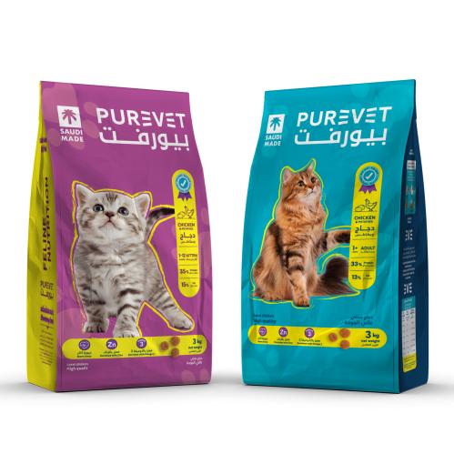 كيسان بيورفت طعام جاف قطط البالغة 3كيلو و قطط الصغ...