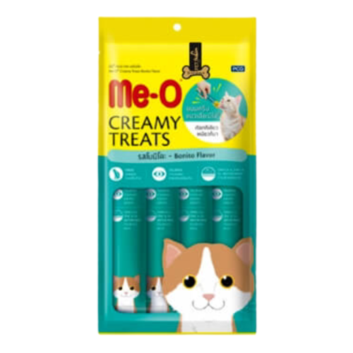 ميو مكافأة قطط كريمية بطعم سمك البونيتو 4×15غ