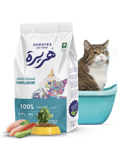 هريرة طعام جاف طبيعي 100% للقطط البالغة للعناية با...