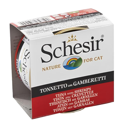 شيزر طعام رطب للقطط بالتونا مع الجمبري 85g