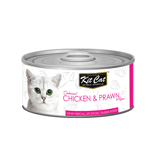 كت كات معلبات الدجاج و الجمبري 80غ