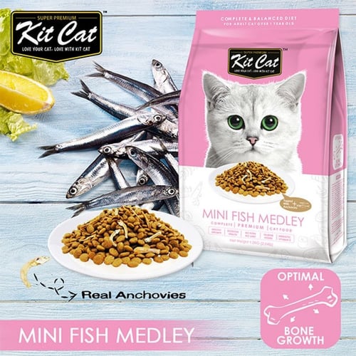 طعام جاف للقطط مزيج السمك الصغير لنمو العظام الأمث...