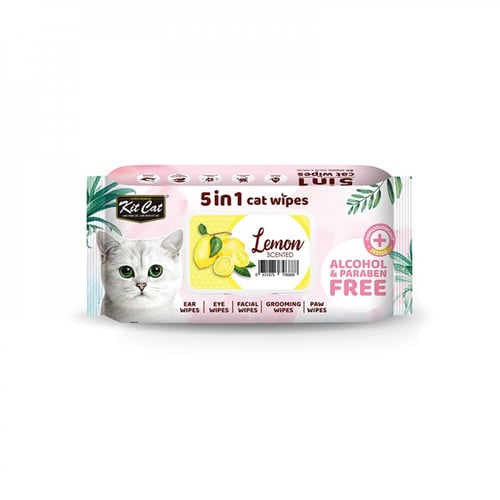 كت كات مناديل معطرة 5 في 1 برائحة الليمون 80 منديل