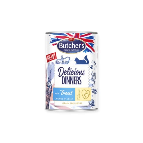 بوتشرز العشاء اللذيذ قطع سمك السلمون المرقط في جيل...