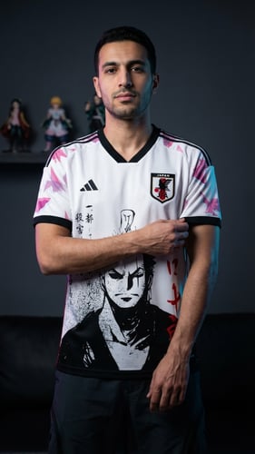 تيشيرت المنتخب الياباني نسخة زورو | One piece