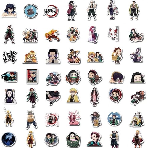 50Pcs Demon Slayer Stickers | 50 ملصق قاتل الشياطي...