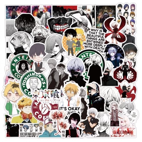 50Pcs Tokyo Ghoul Stickers | 50 ملصق طوكيو غول