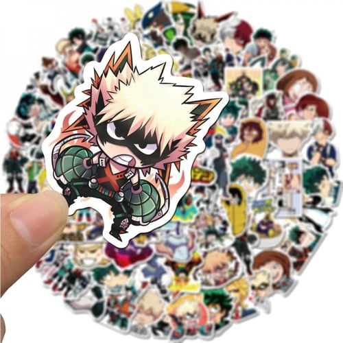 50pcs My Hero Academia Stickers - 50 ملصق لأنمي بو...