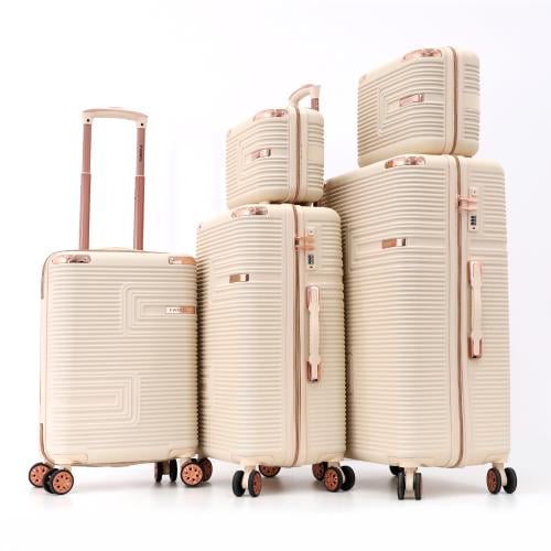 طقم حقائب سفر ماركة فانسل شد3 + 2 مكياج- بيج