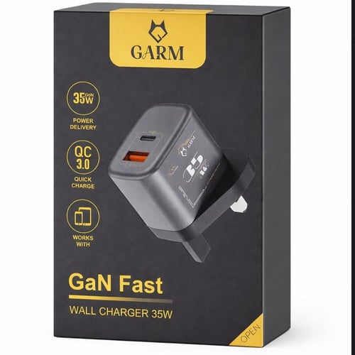 شاحن جداري بقوة 35 واط بتقنية الجان مخرجين بي دي و...