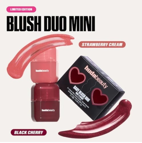 هدى بيوتي بلاشر كريمي ميني ستروبري كريم و بلاك شير...