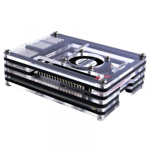 غلاف راس بيري باي | Raspberry Pi Fan Cooling Case