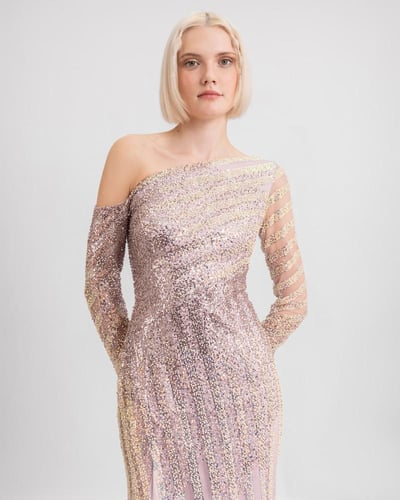 فستان جيمي معلوف طويل وردي