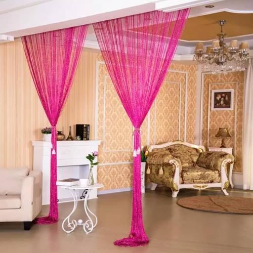 ستائر الخيوط المميزة للمداخل والغرف والأبواب ،