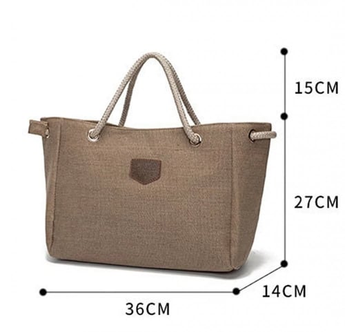 حقيبة جميلة وبسيطة من القماش ، بسعة واسعة مناسبة ل...