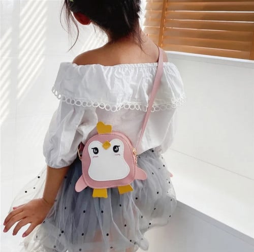 حقيبة جذابة للصغيرات بشكل البطريق ،