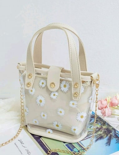 حقيبة يد وكتف صغيرة، شفافة موردة ،