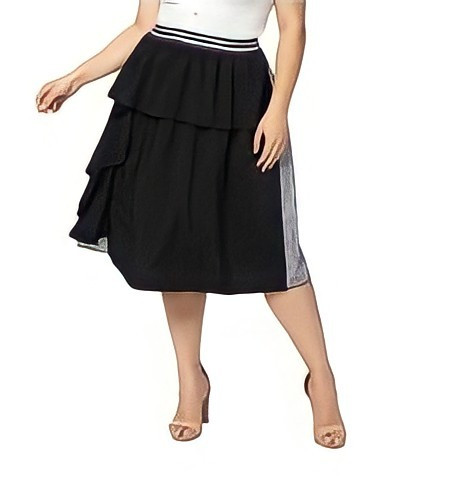 تنورة قصيرة بقصات ناعمة ،