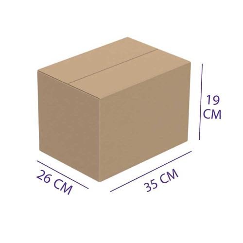 20 كرتون شحن بني طول 35 سم عرض 26 سم ارتفاع 19 سم