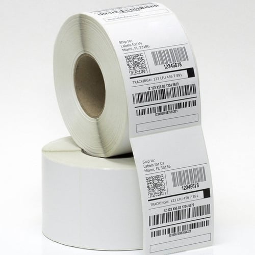 رول ورق حراري لطباعة بوليصات الشحن 500 ورقة مقاس 1...