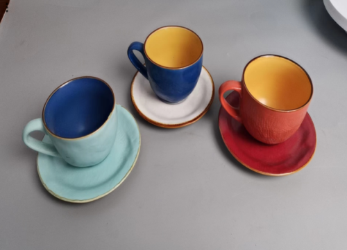 كوب مع طبق حجري 250 مل