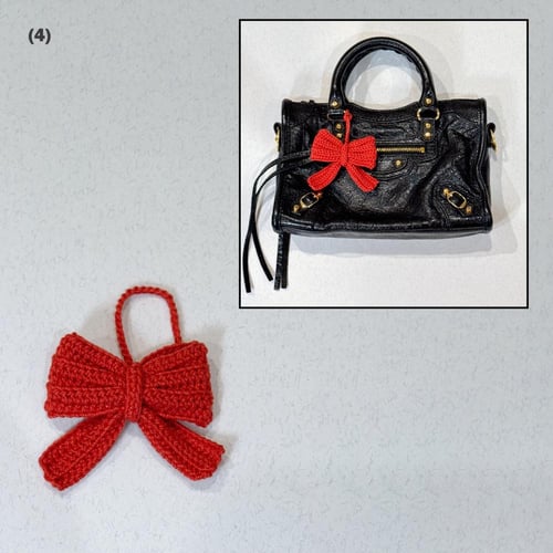 تعليقة شنطة فيونكة (bow bag charm)