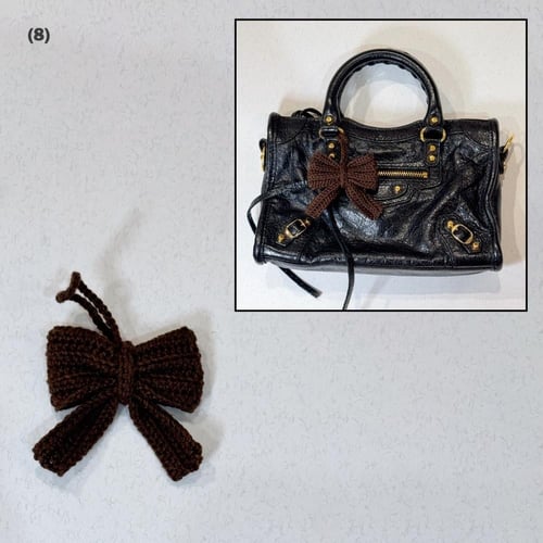 تعليقة شنطة فيونكة (bow bag charm)