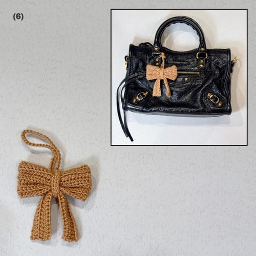 تعليقة شنطة فيونكة (bow bag charm)