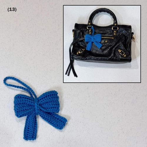 تعليقة شنطة فيونكة (bow bag charm)